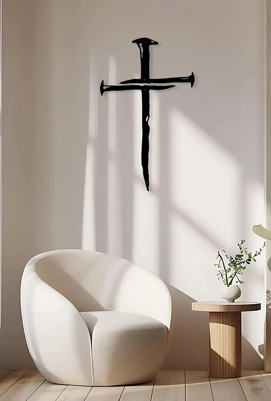 Wall Cross Jesus Crosses Wall Decor Religious Metal Wall Art Minimalist Decorations for Church Home Office
